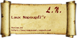 Laux Napsugár névjegykártya